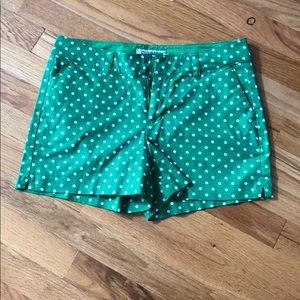 Old navy apple green polka dot shorts